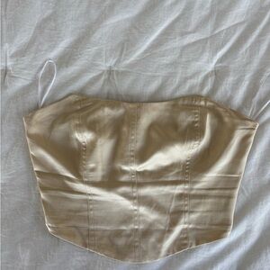 Reformation Maia Silk Corset Top Blouse Size 4